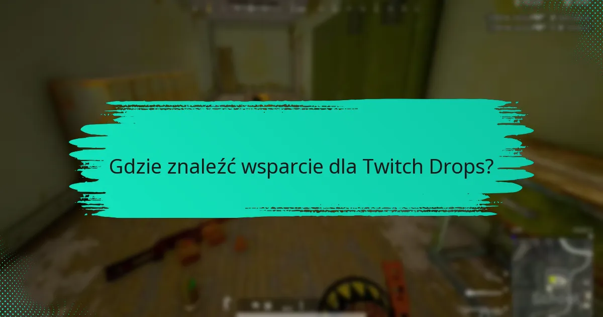 Gdzie znaleźć wsparcie dla Twitch Drops?